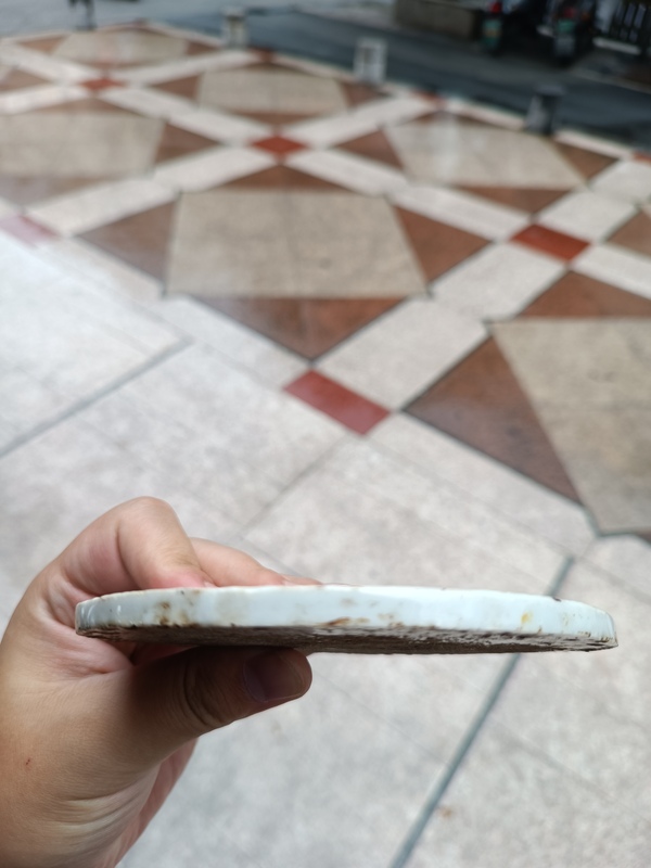 古玩陶瓷晚清傳世淺絳彩花鳥紋瓷板拍賣,當前價格2200元