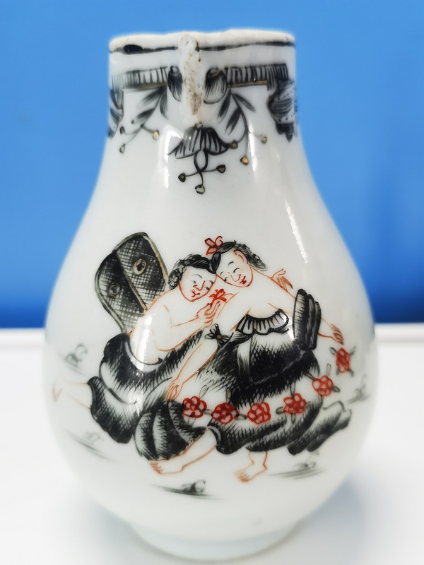 古玩陶瓷清早期雍正 墨彩西洋人物壺拍賣,當(dāng)前價格2000元