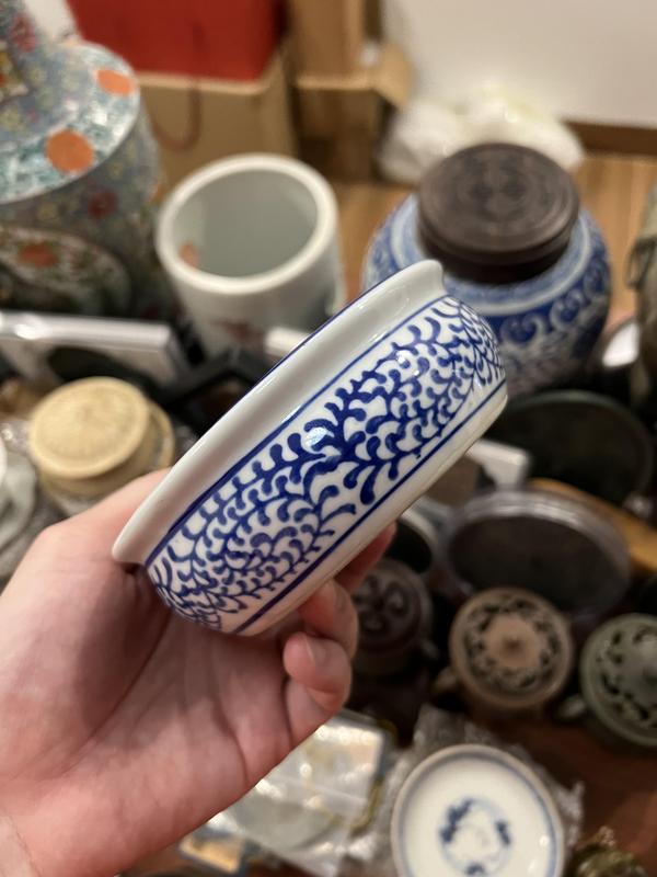 古玩陶瓷青花花卉紋水洗拍賣,當前價格233元