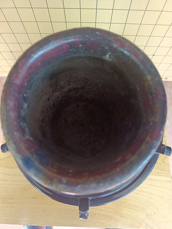 古玩陶瓷民國.石灣窯紅釉窯變罐拍賣,當前價格1688元