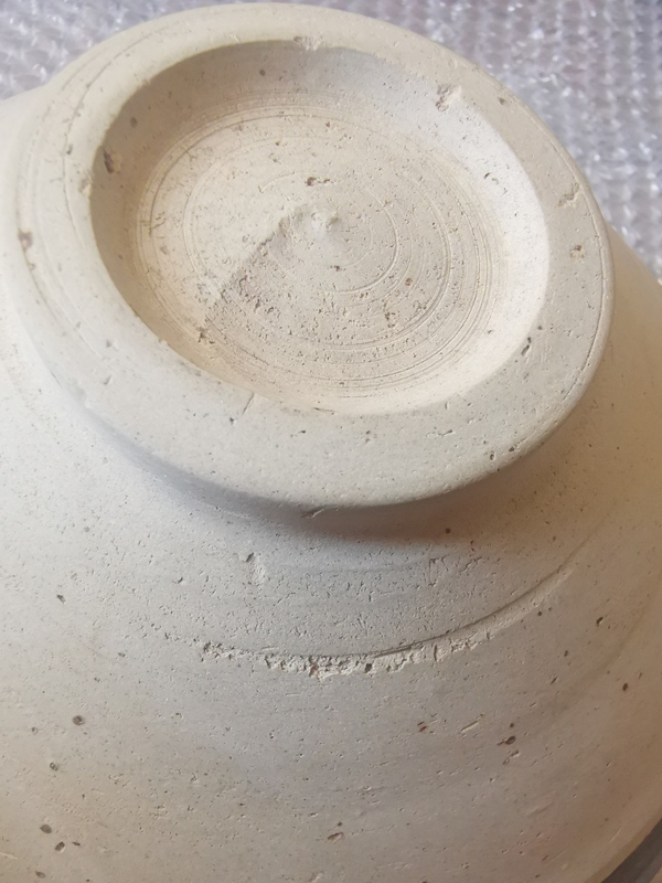 古玩陶瓷元代,耀州窯,窯變黑釉大碗拍賣,當前價格2222元