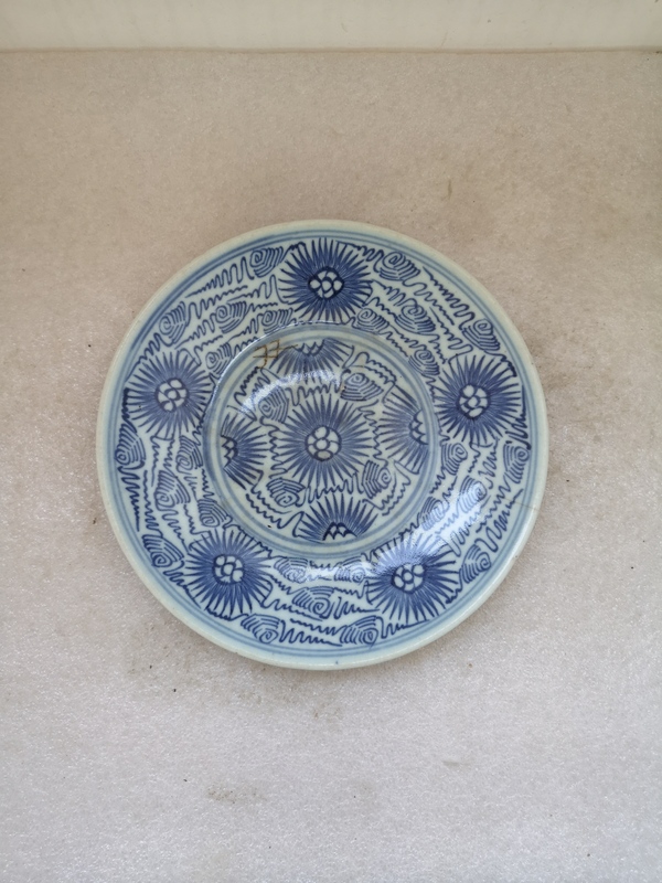 古玩陶瓷青花淡描花卉紋盤拍賣,當(dāng)前價格456元