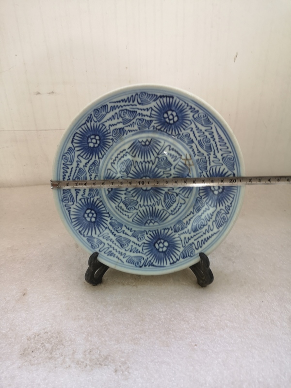 古玩陶瓷青花淡描花卉紋盤拍賣,當(dāng)前價格456元