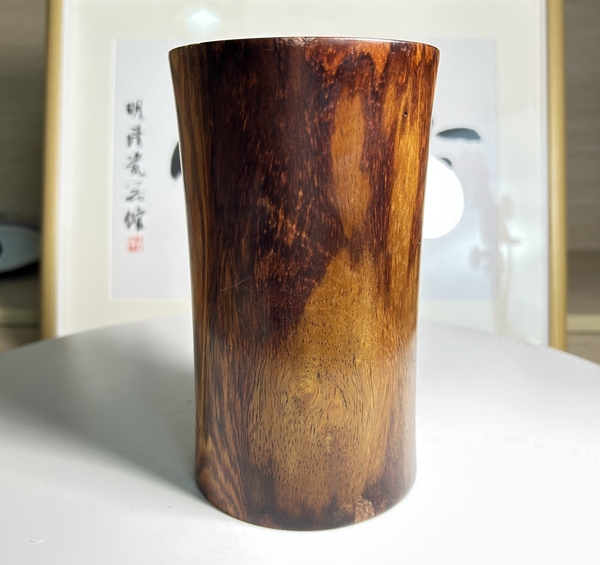 古玩雜項海南黃花梨 筆筒拍賣,當前價格1600元