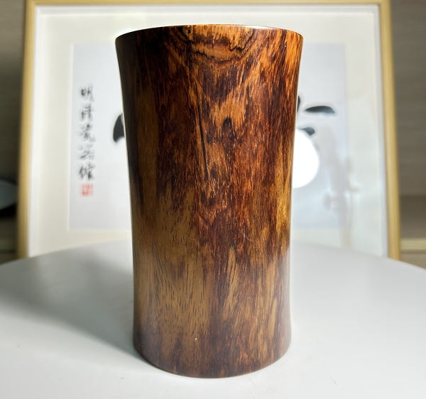 古玩雜項海南黃花梨 筆筒拍賣,當前價格1600元