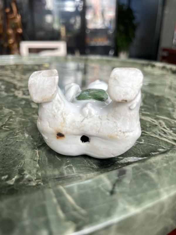 古玩陶瓷清代中晚期綠彩孩童擺件拍賣,當前價格888元
