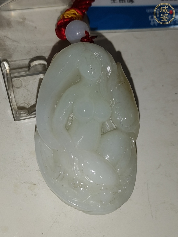 古玩雜項當(dāng)代·和田玉雕仕女把件真品鑒賞圖