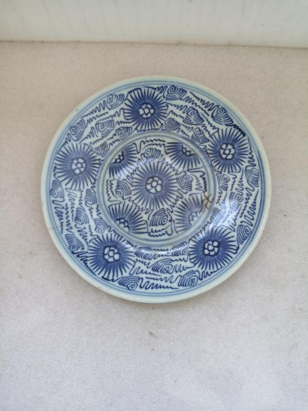古玩陶瓷青花淡描花卉紋盤拍賣,當(dāng)前價格456元