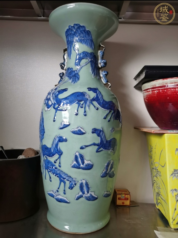 古玩陶瓷青花高加白嫁妝瓶真品鑒賞圖