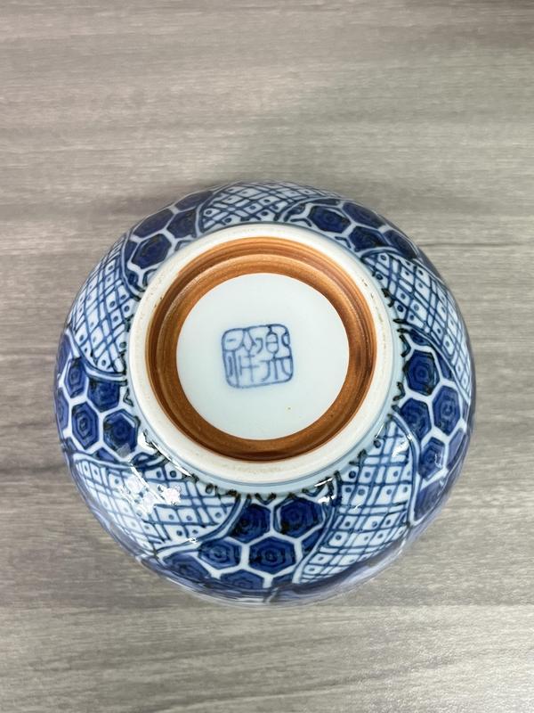 古玩陶瓷晚清民國 青花山水人物紋蓋缸拍賣,當前價格290元