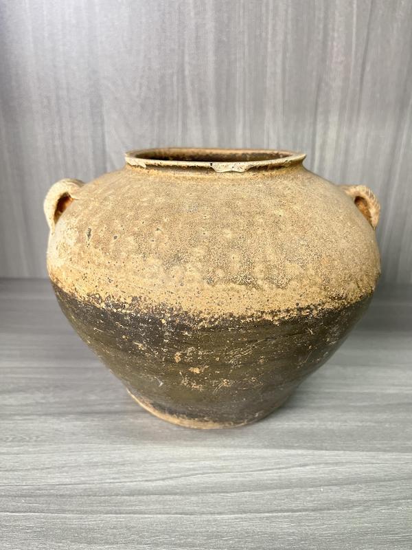 古玩陶瓷秦漢 醬釉陶雙系罐(博物館藏級)拍賣,當前價格550元