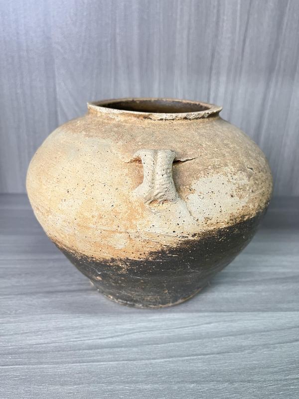 古玩陶瓷秦漢 醬釉陶雙系罐(博物館藏級)拍賣,當前價格550元