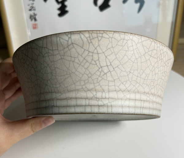 古玩陶瓷哥釉弦紋水洗拍賣,當(dāng)前價格850元