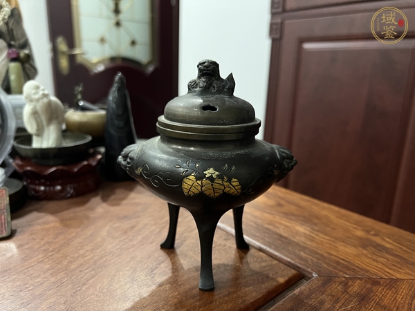 古玩雜項(xiàng)三足銅香爐真品鑒賞圖