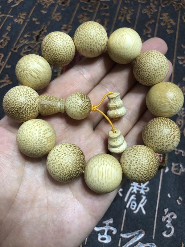 古玩玉器精品天然金絲竹手串拍賣，當前價格58元