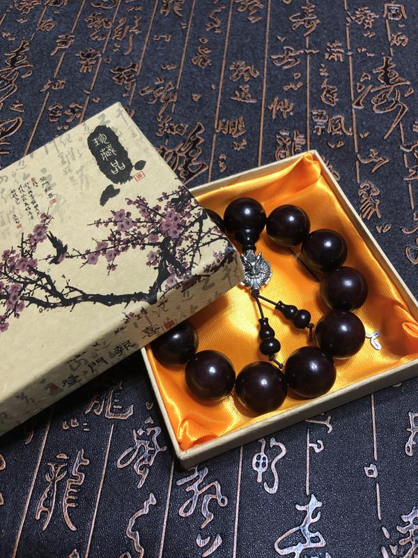 古玩玉器精品天然紫檀木珠手串拍賣,當前價格125元