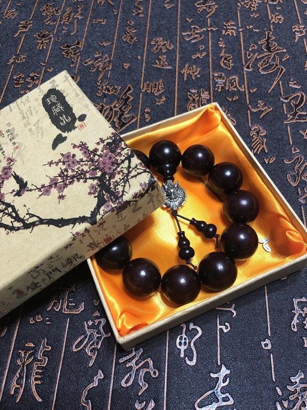 古玩玉器精品天然紫檀木珠手串拍賣,當前價格125元