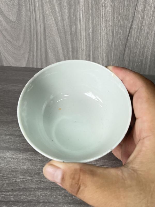 古玩陶瓷清道光 二級官內府青花芭蕉花蝶紋碗拍賣,當前價格1580元