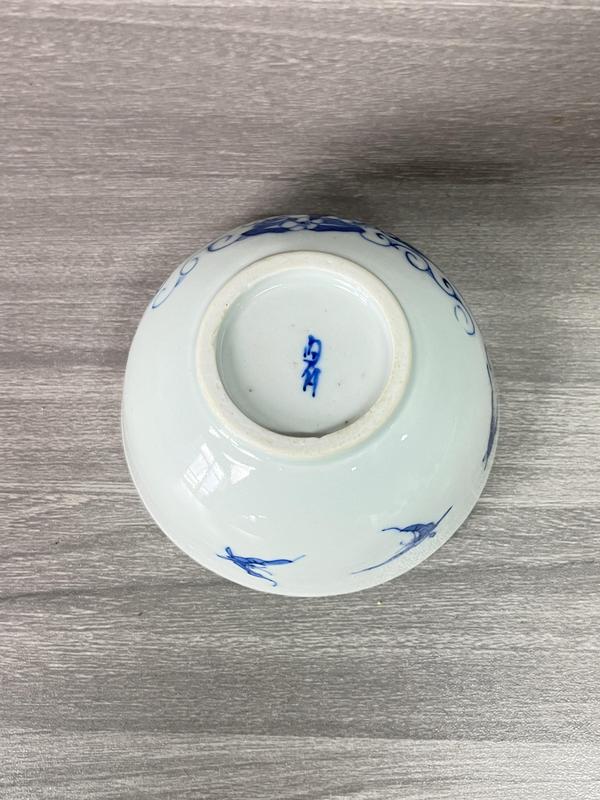 古玩陶瓷清道光 二級官內府青花芭蕉花蝶紋碗拍賣,當前價格1580元