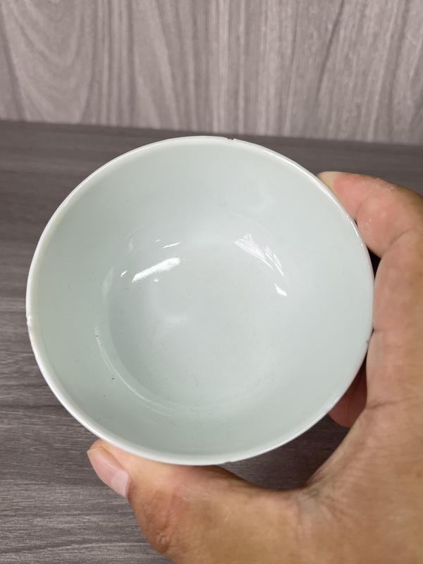 古玩陶瓷清道光 內府二級官青花芭蕉花蝶紋碗拍賣,當前價格1580元
