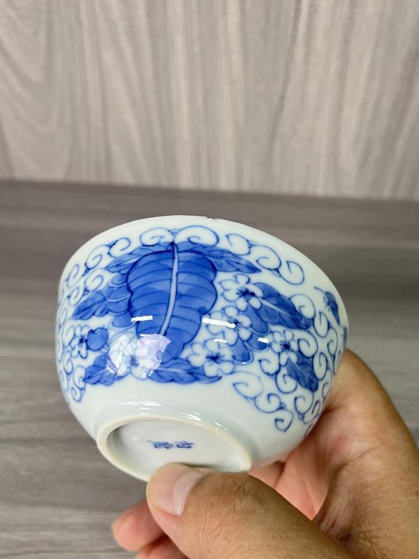 古玩陶瓷清道光 內府二級官青花芭蕉花蝶紋碗拍賣,當前價格1580元