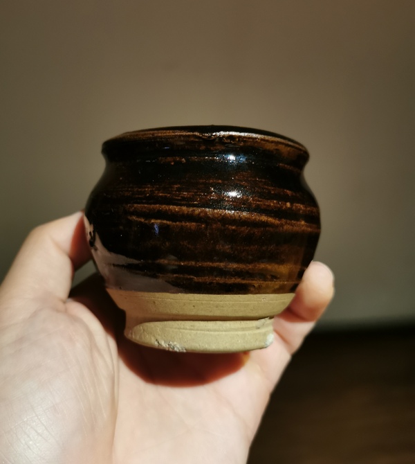 古玩陶瓷金元.磁州窯褐釉茶入拍賣,當前價格598元