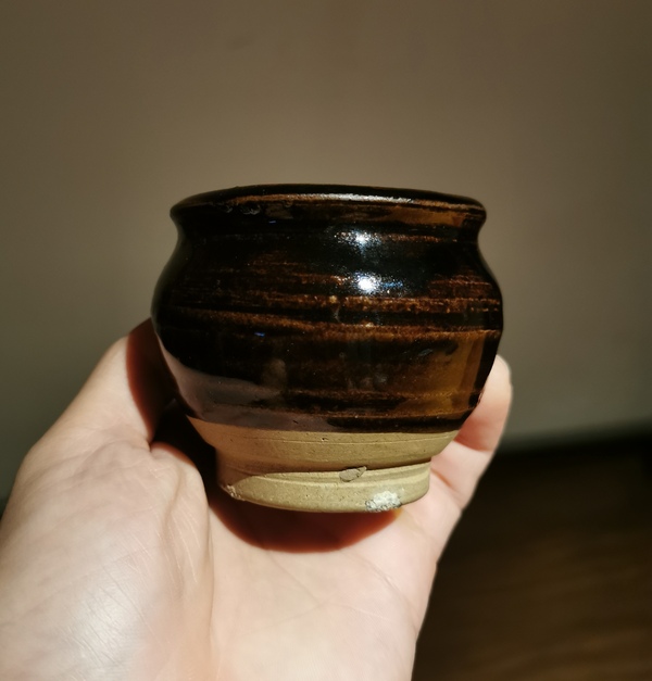 古玩陶瓷金元.磁州窯褐釉茶入拍賣,當前價格598元