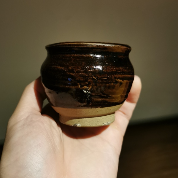 古玩陶瓷金元.磁州窯褐釉茶入拍賣,當前價格598元