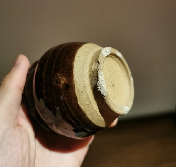 古玩陶瓷金元.磁州窯褐釉茶入拍賣,當前價格598元