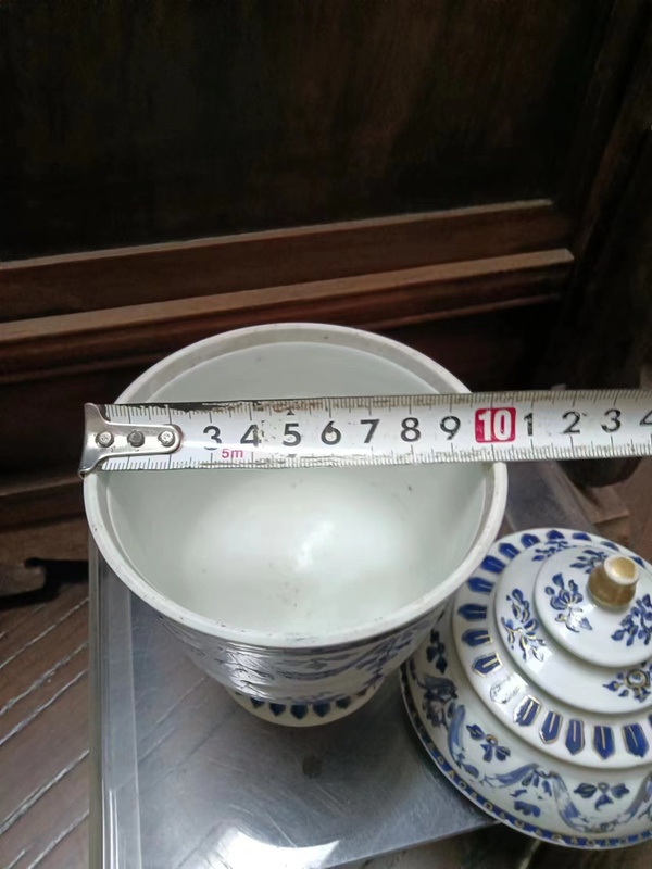 古玩陶瓷乾隆藍料彩描金八寶紋蓋杯拍賣,當前價格5500元