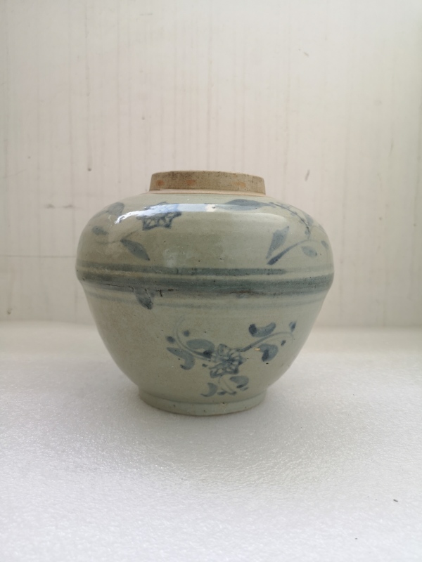 古玩陶瓷清中期青花罐拍卖，当前价格850元