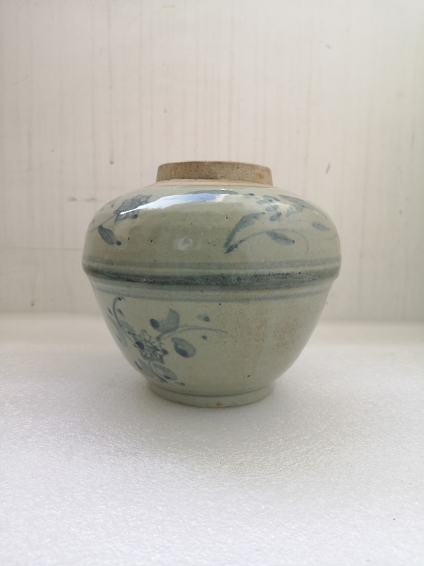 古玩陶瓷清中期青花罐拍賣,當前價格850元