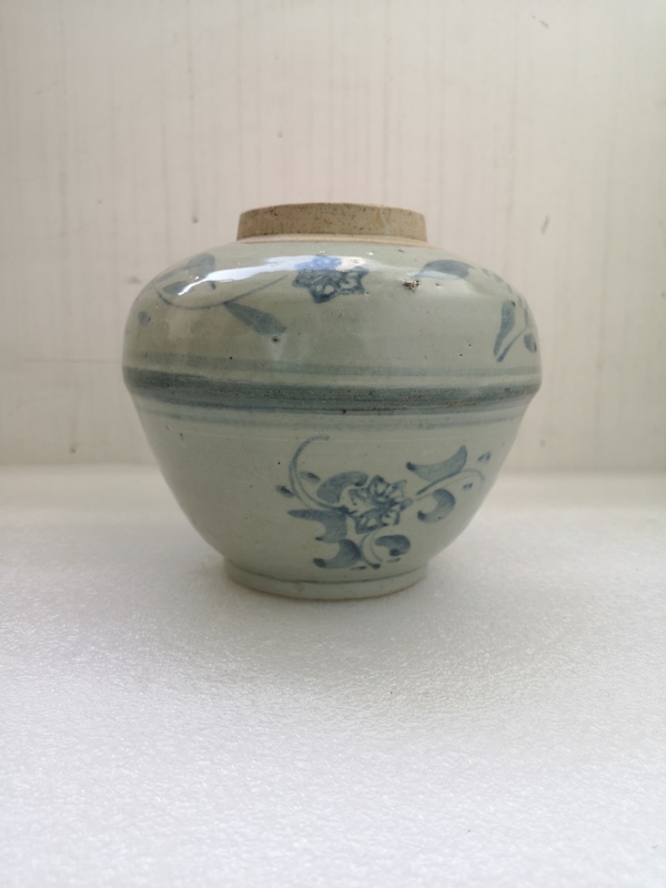 古玩陶瓷清中期青花罐拍賣,當前價格850元