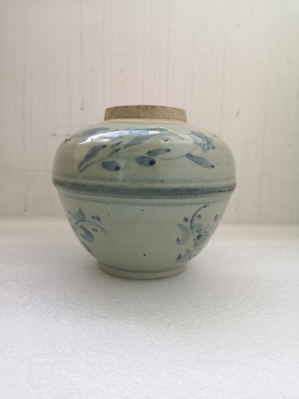 古玩陶瓷清中期青花罐拍賣,當前價格850元