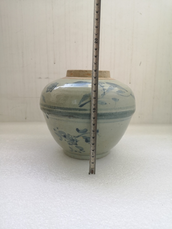 古玩陶瓷清中期青花罐拍賣,當前價格850元