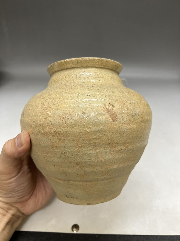 古玩陶瓷青釉盤口蓋罐拍賣,當前價格600元