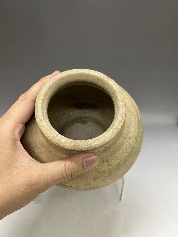 古玩陶瓷青釉盤口蓋罐拍賣,當前價格600元