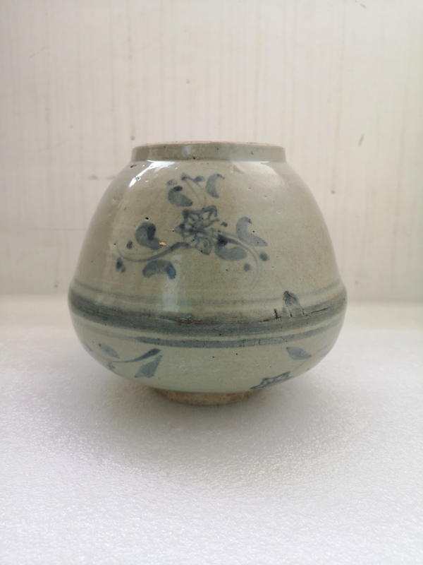古玩陶瓷清中期青花罐拍賣,當前價格850元