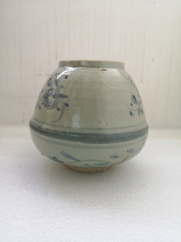 古玩陶瓷清中期青花罐拍賣,當前價格850元