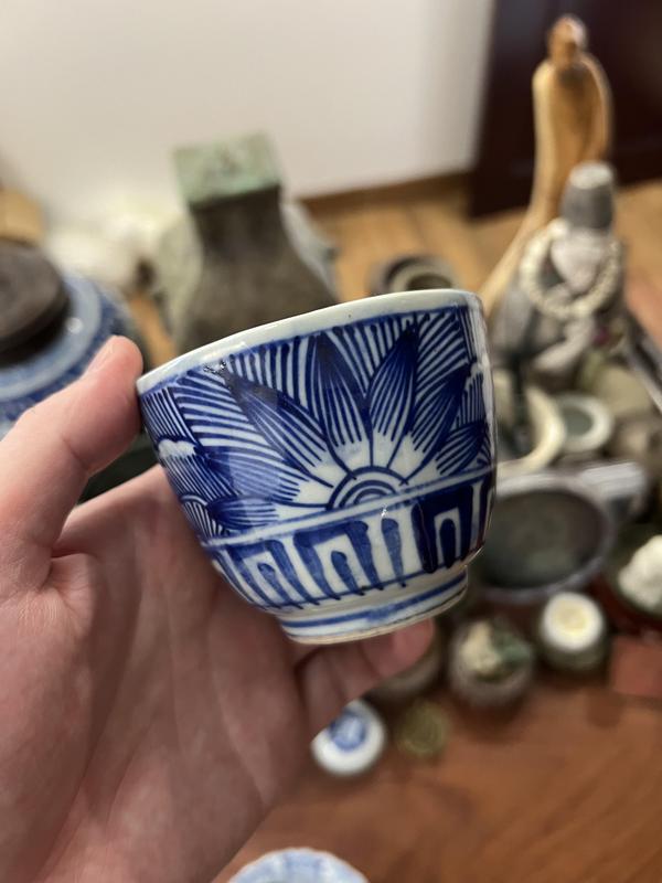 古玩陶瓷清代青花杯拍賣(mài),當(dāng)前價(jià)格299元