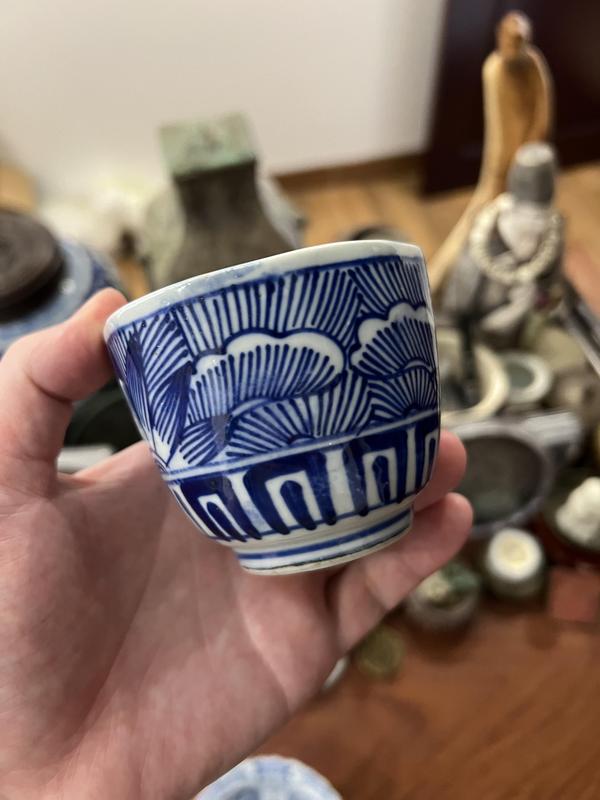 古玩陶瓷清代青花杯拍賣(mài),當(dāng)前價(jià)格299元
