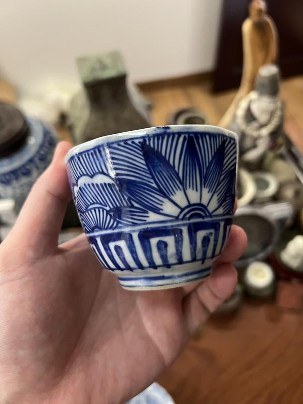 古玩陶瓷清代青花杯拍賣(mài),當(dāng)前價(jià)格299元