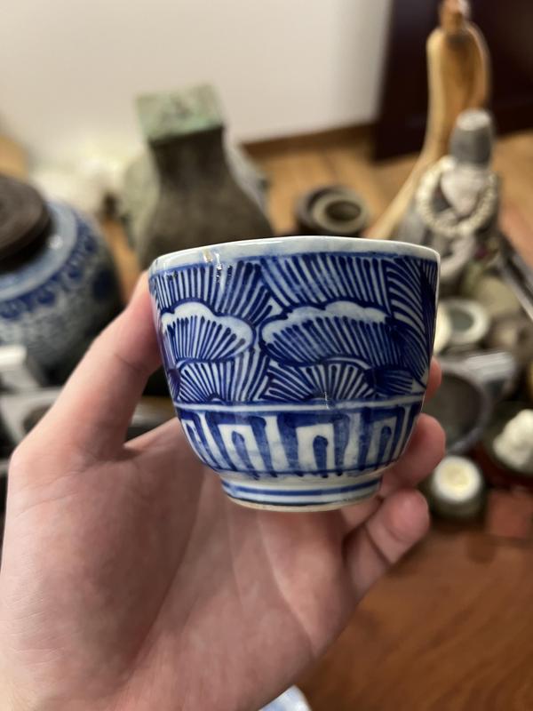 古玩陶瓷清代青花杯拍賣(mài),當(dāng)前價(jià)格299元