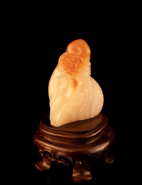 古玩雜項(xiàng)壽山石擺件“壽星”稀缺汶洋石拍賣，當(dāng)前價(jià)格6999元