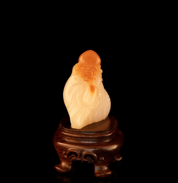 古玩雜項(xiàng)壽山石擺件“壽星”稀缺汶洋石拍賣，當(dāng)前價(jià)格6999元