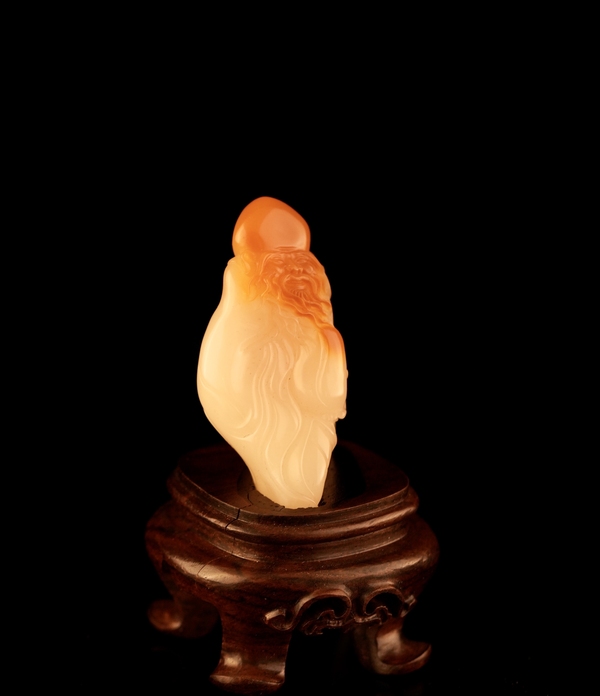 古玩雜項(xiàng)壽山石擺件“壽星”稀缺汶洋石拍賣，當(dāng)前價(jià)格6999元