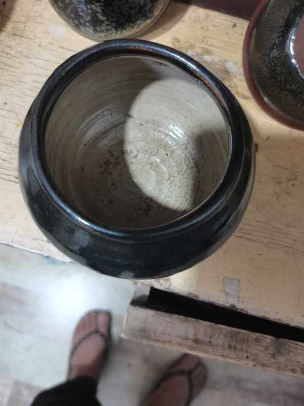 古玩陶瓷元明·窯變磁州窯黑釉小茶入拍賣,當前價格2899元