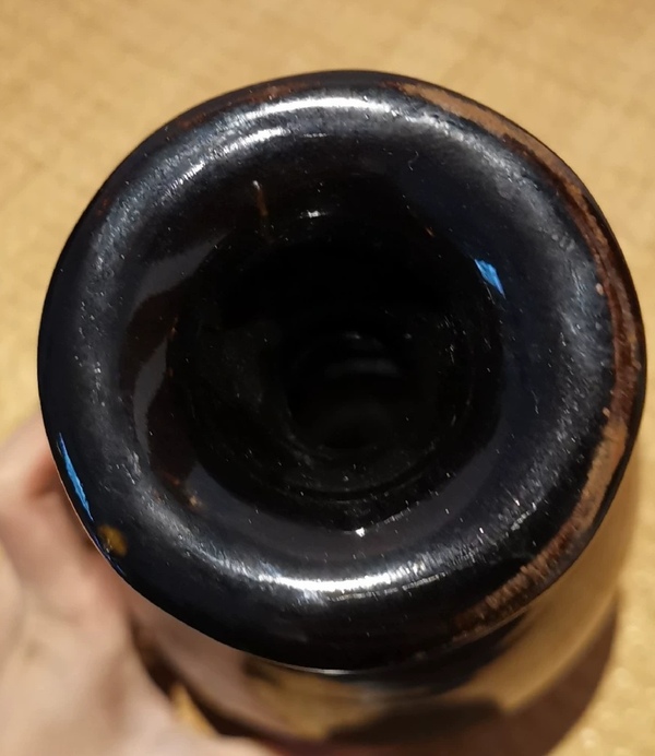 古玩陶瓷磁州窯烏金釉玉壺春瓶拍賣,當前價格30000元