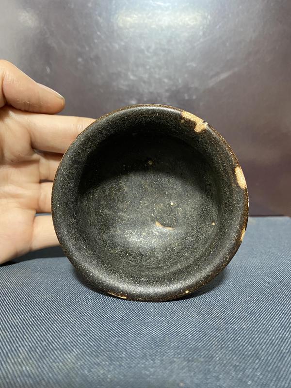 古玩陶瓷宋元吉州窯醬釉撇口杯拍賣,當(dāng)前價(jià)格1280元