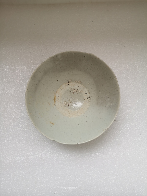 古玩陶瓷宋代澀圈圈足疊燒工藝影青碗拍賣,當(dāng)前價(jià)格480元